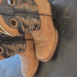 Dan Post - Brown and Black Western Cowboy Boot - Children Size 11